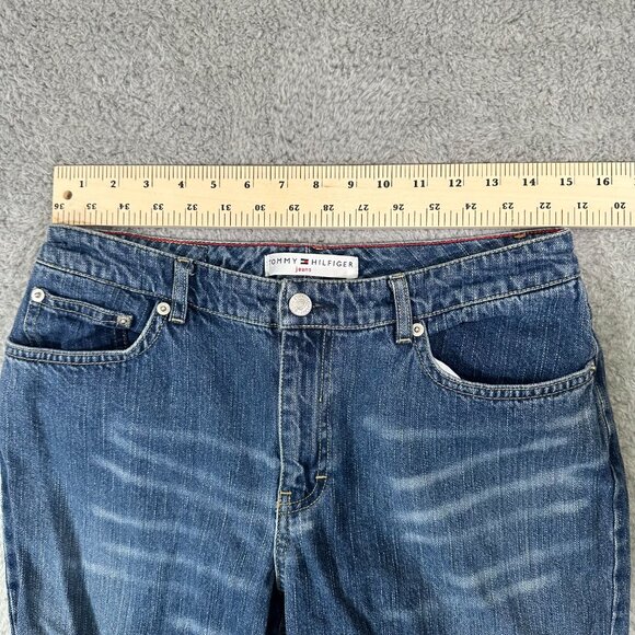 Tommy Hilfiger Denim Womens jeans Size 31 Straight Leg Dark Blue Jeans 10 - Picture 9 of 14